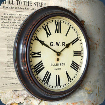 GWR Railway Station Clock Replica